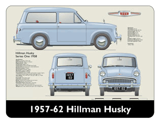 Hillman Husky Series 1 1957-61 Mouse Mat